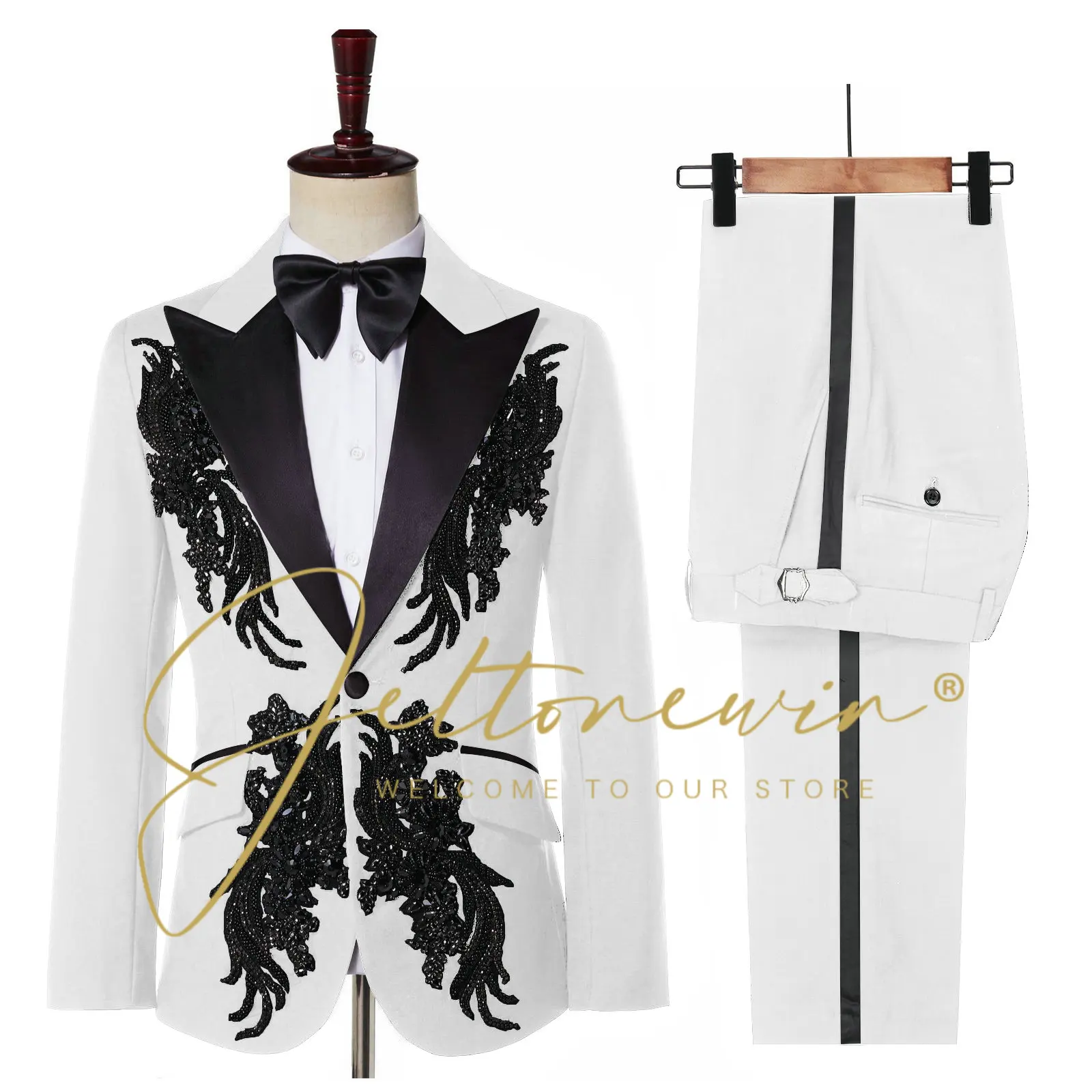 New Men Suits 2022 Slim Fit One Button Groom Tuxedos Tailor Blazer 2 Pieces Suit Costume Homme Men Wedding Suits Groom Terno
New Men Suits 2022 Slim Fit One Button Groom Tuxedos Tailor Blazer 2 Pieces Suit Costume Homme Men Wedding Suits Groom Terno