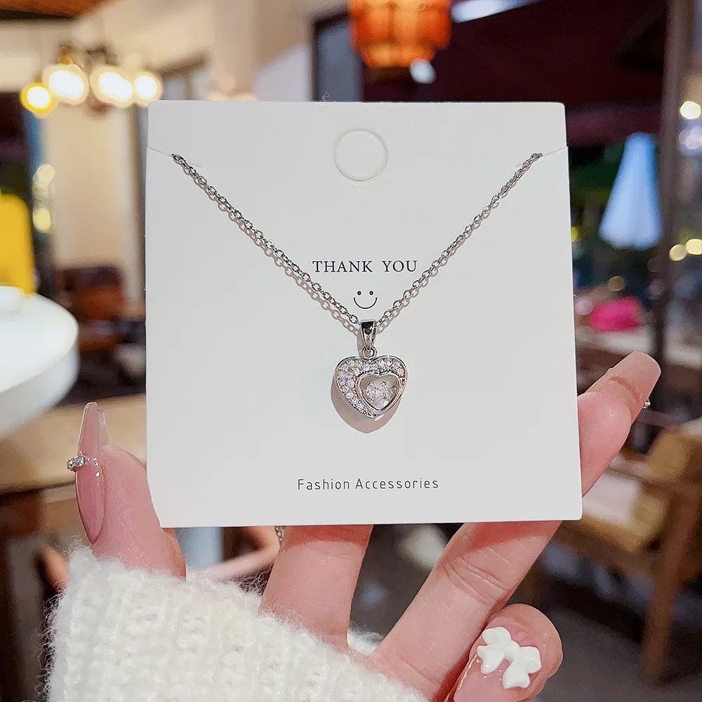Light Luxury Colorfast Silver Zircon Love Heart Shape Charms Pendant Titanium Steel Necklace Women's Neckchain Collar Chain
Light Luxury Colorfast Silver Zircon Love Heart Shape Charms Pendant Titanium Steel Necklace Women's Neckchain Collar Chain