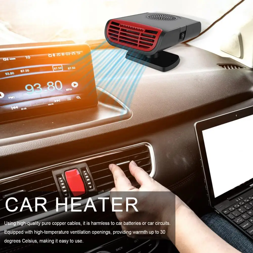 

Adhesive Car Heater Universal 360° Rotary Base Car Heater Quick Heating Fan for Auto Windshield Defrosting Defogging 12v/24v