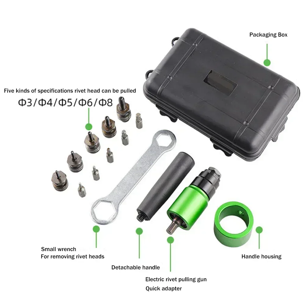 

Alloy Adapter Self-lock Wrench Hand Bit Parts Guns Drill Replacement Rivet Pneumatic Nut Accessories Aluminum