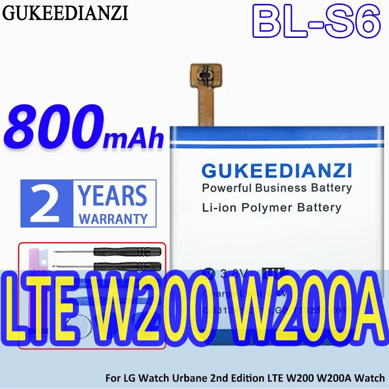 GUKEEDIANZI High Capacity Battery BL-S6 800mAh For LG Watch Urbane 2nd Edition LTE W200 W200A Bateria
GUKEEDIANZI High Capacity Battery BL-S6 800mAh For LG Watch Urbane 2nd Edition LTE W200 W200A Bateria