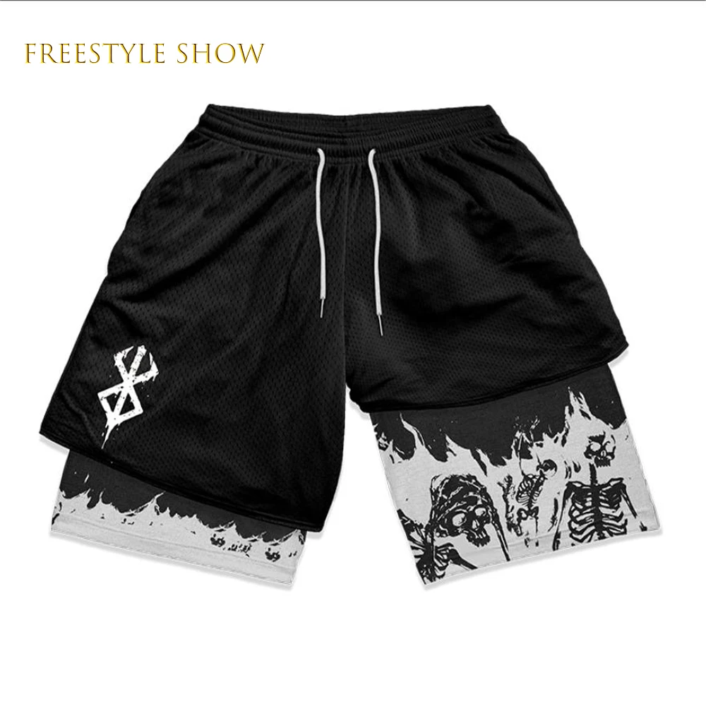 Anime Berserk Guts Gym Men's Bilayer Shorts Print 2 in 1 Workout Sports Fitness Compression Stretchy Quick Dry Breathable Shorts
Anime Berserk Guts Gym Men's Bilayer Shorts Print 2 in 1 Workout Sports Fitness Compression Stretchy Quick Dry Breathable Shorts