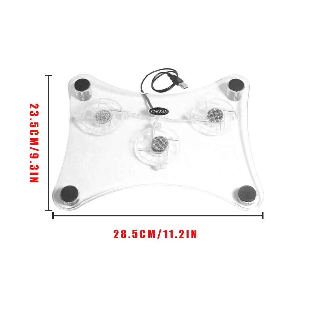 Computer Cooling Pad 3 Fans Plastic USB Laptop LED Light Radiator Clooer Stand for 13inch Computer
Computer Cooling Pad 3 Fans Plastic USB Laptop LED Light Radiator Clooer Stand for 13inch Computer