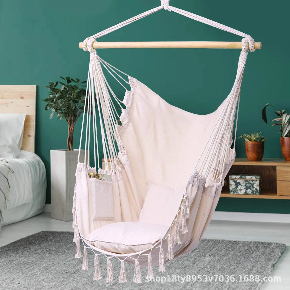 Tassel hanging chair, canvas hanging basket chair, swing, indoor and outdoor balcony, camping hammock
Tassel hanging chair, canvas hanging basket chair, swing, indoor and outdoor balcony, camping hammock
