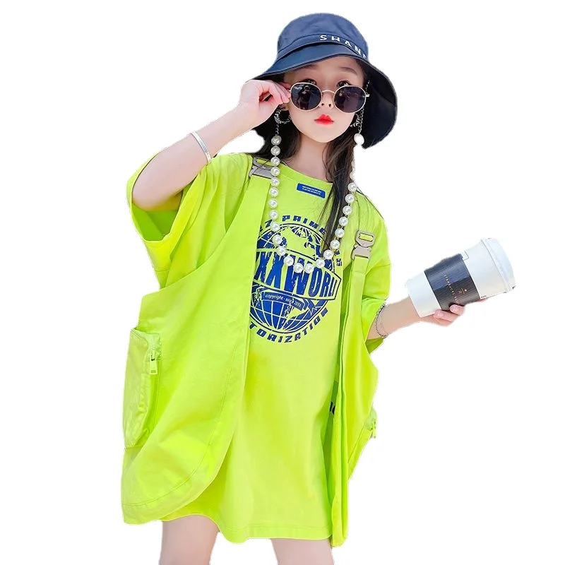 Hip Hop Fashion Clothes for Girl Summer New Green Round Neck Letter Print Top T Shirt + Vest 2pcs Street Dance Wear Outfit 4-14Y
Hip Hop Fashion Clothes for Girl Summer New Green Round Neck Letter Print Top T Shirt + Vest 2pcs Street Dance Wear Outfit 4-14Y