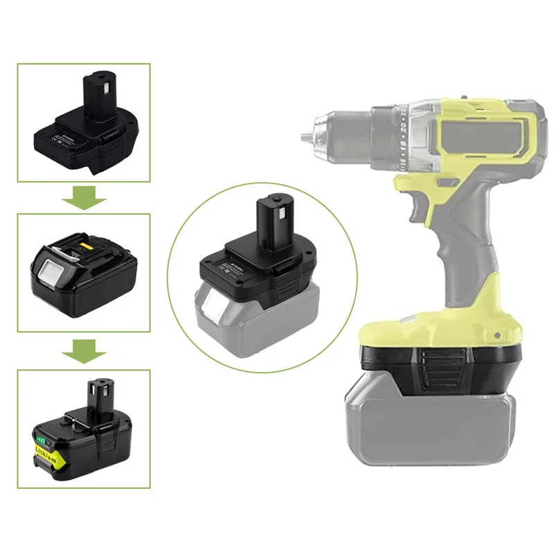 MT20RNL Battery Adapter for Makita 18V Li-ion Battery Converter to for Ryobi 18V Li-ion Battery Tool Use BL1860 BL1850 BL1830
MT20RNL Battery Adapter for Makita 18V Li-ion Battery Converter to for Ryobi 18V Li-ion Battery Tool Use BL1860 BL1850 BL1830