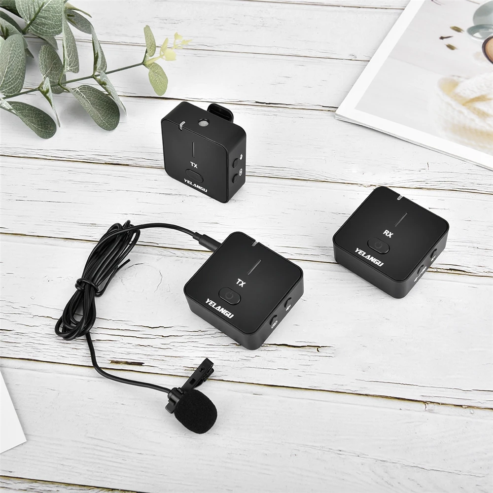 YELANGU Professional Portable Camera Microphone Noise Cancelling Live Streaming Wireless Lavalier
YELANGU Professional Portable Camera Microphone Noise Cancelling Live Streaming Wireless Lavalier