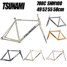 2022 Tsunami SNM100 Fixed Gear Fiets Frameset 49Cm 52Cm 55Cm 58Cm Aluminium Racing Track Bike Fixed frame Track Frame