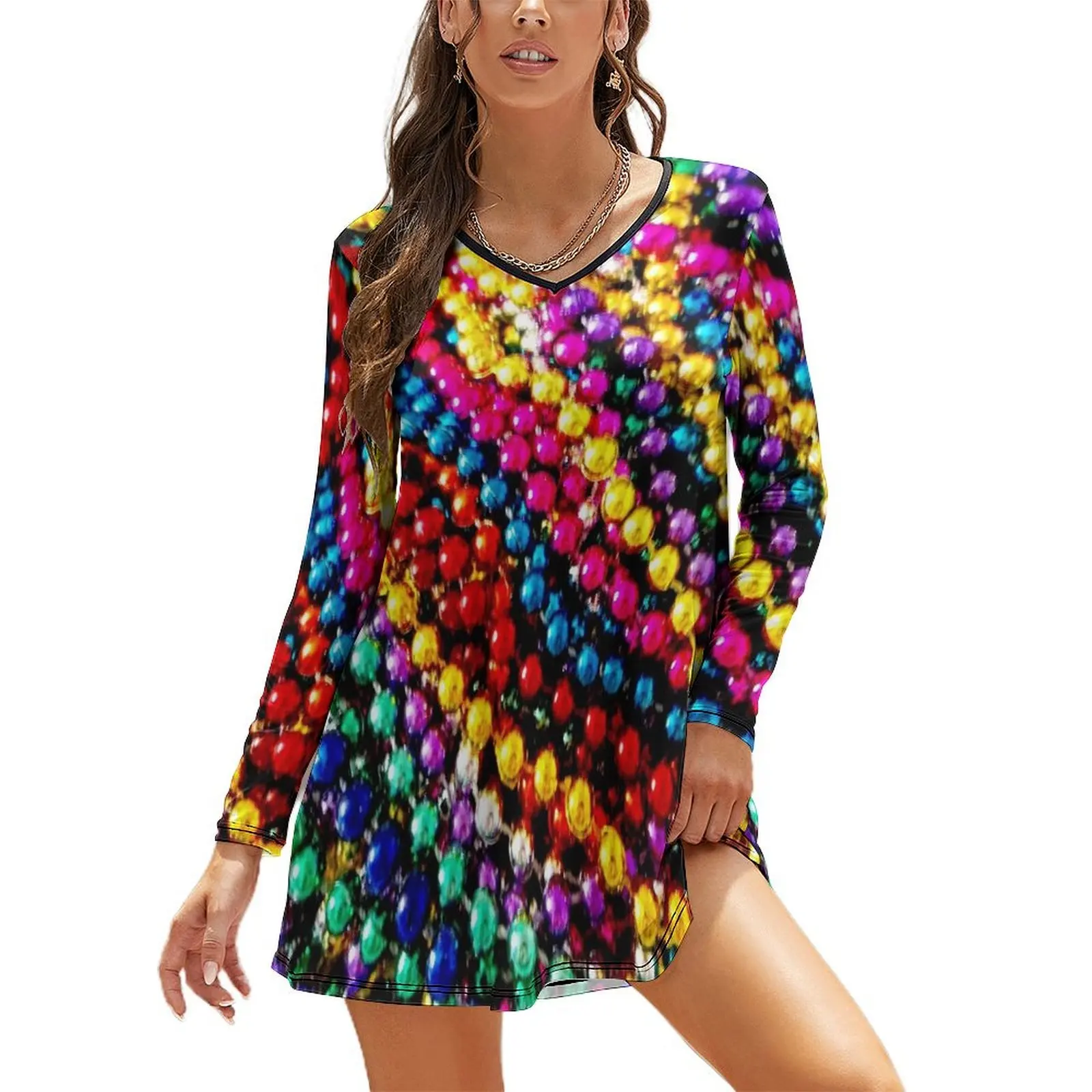 MARDI GRAS BEADS ; Art Deco Print Long Sleeved Loose Dress women's evening dress 2024 luxury dresses dresses ladies 2024 summer
MARDI GRAS BEADS ; Art Deco Print Long Sleeved Loose Dress women's evening dress 2024 luxury dresses dresses ladies 2024 summer