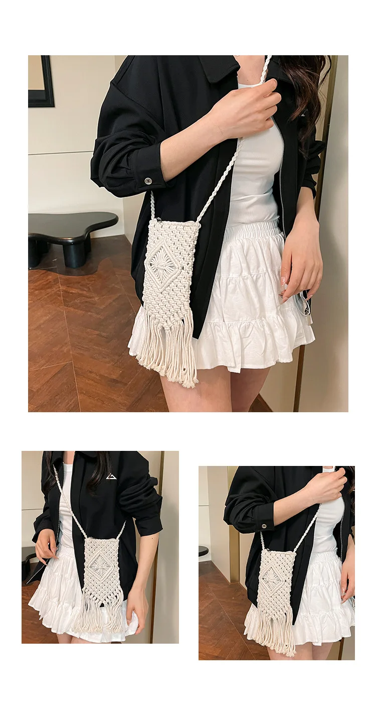 Handwoven Cotton Crossbody Bag - Hollow Straw Design 16 Sfa80e2930e694f6a987323e5320d2a17E