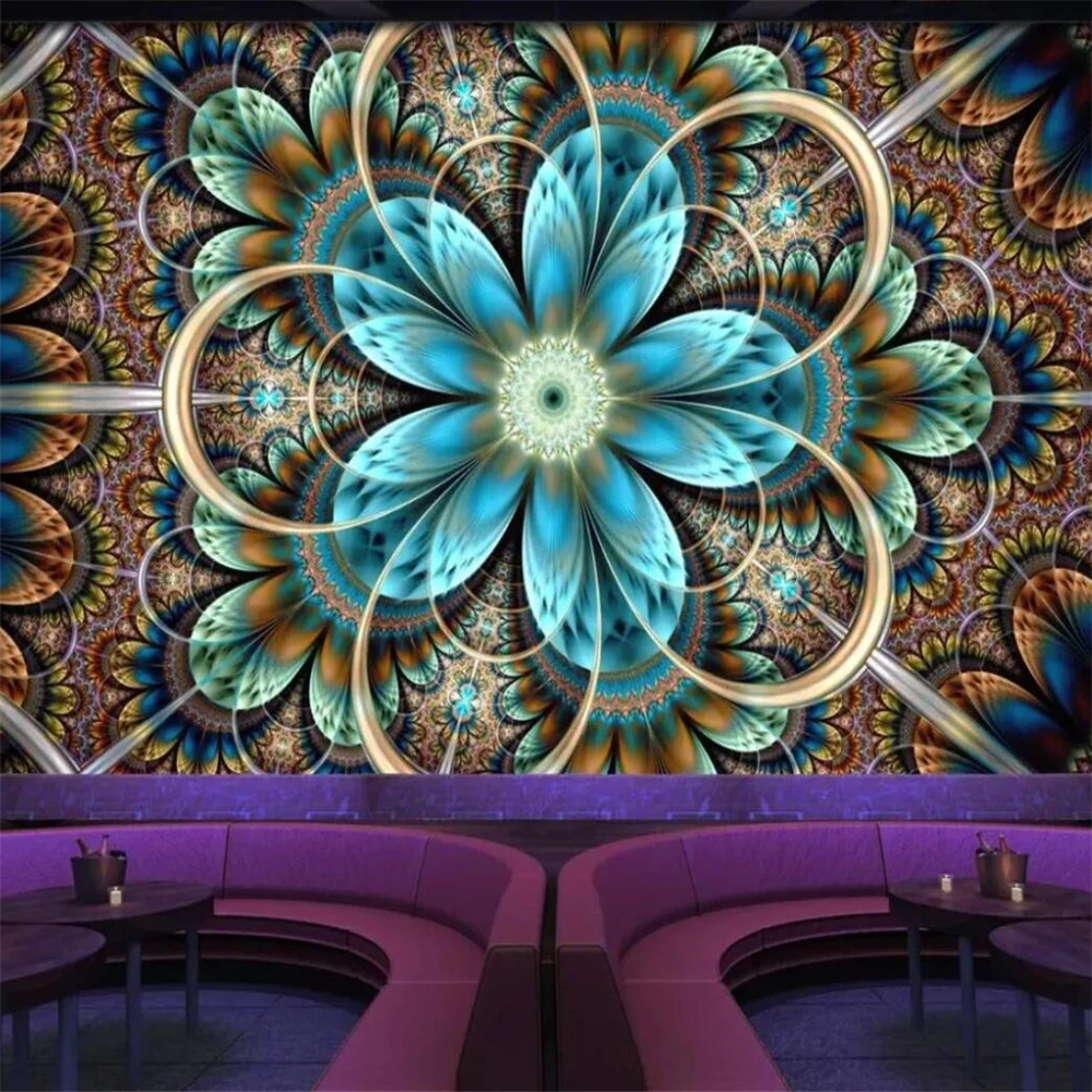 

beibehang custom Beautiful flower bar KTV 3D photo mural Wallpaper TV Background Wall Murals wallpapers for living room flooring