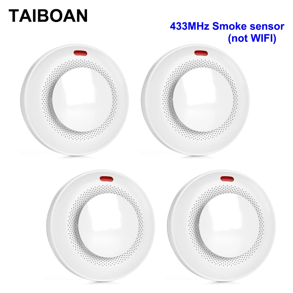 

Portable 433MHz Wireless Fire Protection Smoke Alarm Sensor Independent Alarm Detector For RF GSM Home Security Alarm Systems