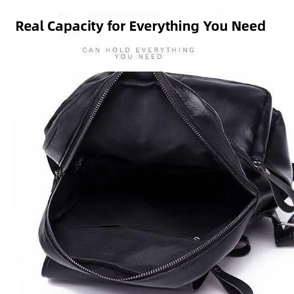 Women's Large Capacity Casual PU Leather Backpack Versatile Shoulder Bag Can Be Stickered for Labeling Work Leisure Travel Women's Large Capacity Casual PU Leather Backpack Versatile Shoulder Bag Can Be Stickered for Labeling Work Leisure Travel