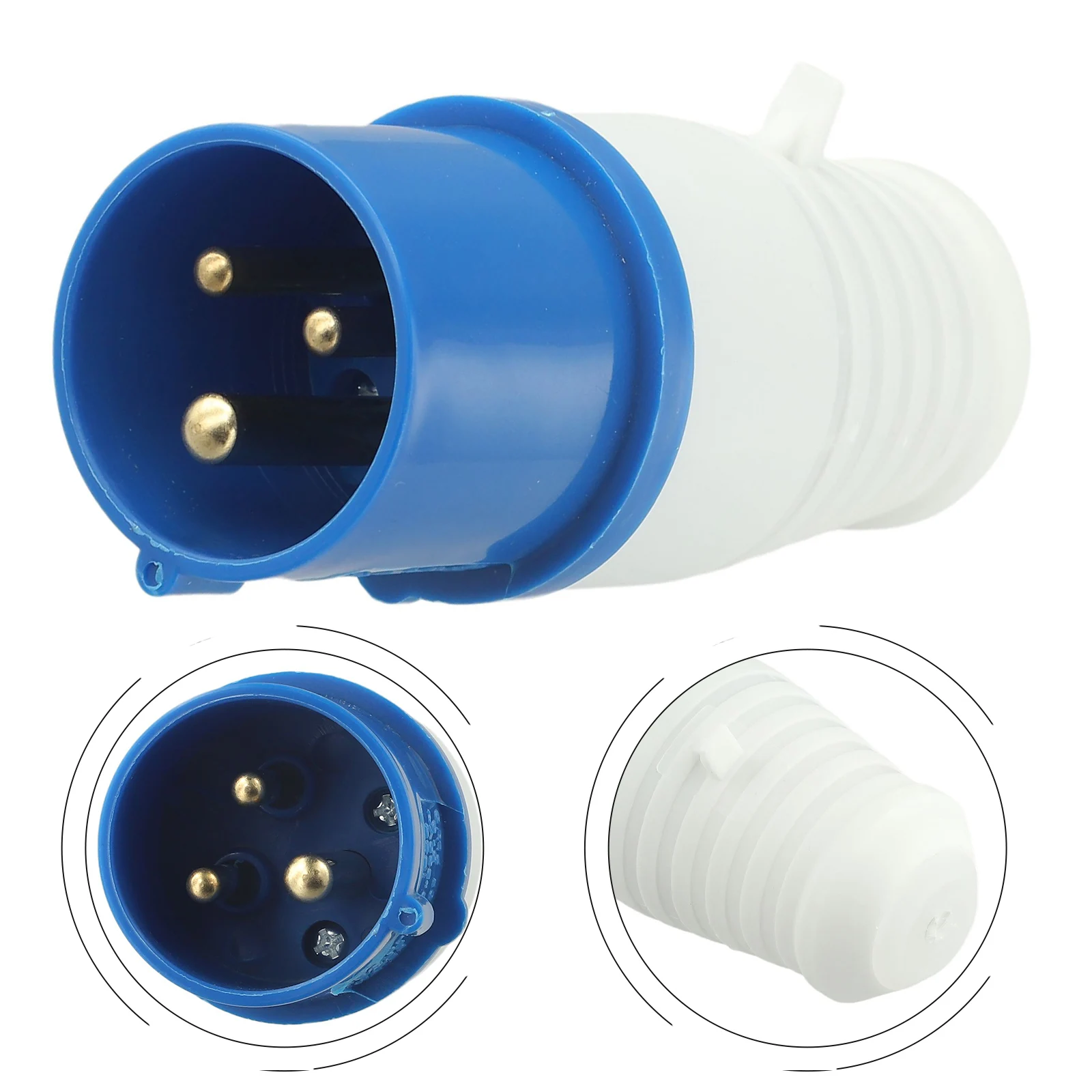 240V-16A 3 Pin Blue Industrial Waterproof Plugs & Socket Male Female IP44 2P For Caravan Motorhome Trailer Truck Yacht
240V-16A 3 Pin Blue Industrial Waterproof Plugs & Socket Male Female IP44 2P For Caravan Motorhome Trailer Truck Yacht