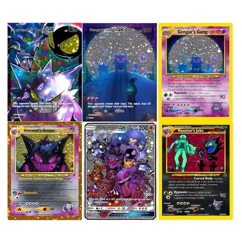 Карманные монстры Gengar, «сделай сам», игрушечная плоская карта, подарок, персонажи аниме-игры, Классическая серия, коллекционные карты английской и американской версии
Карманные монстры Gengar, «сделай сам», игрушечная плоская карта, подарок, персонажи аниме-игры, Классическая серия, коллекционные карты английской и американской версии