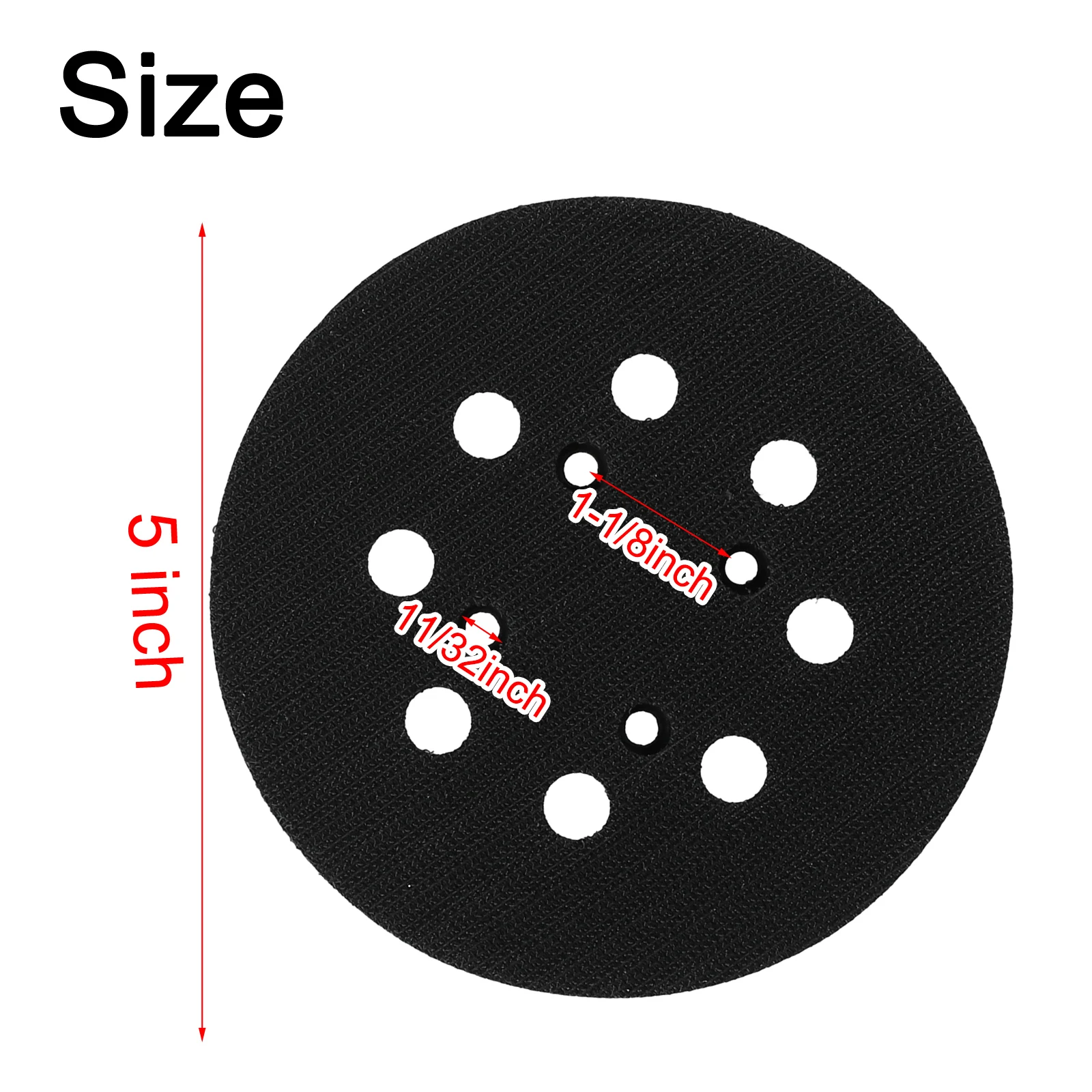 Practical Office Outdoor Backing Pad 5inch/125mm 8 Holes Accessories Black Power Tools Prevent Damage Workshop
Practical Office Outdoor Backing Pad 5inch/125mm 8 Holes Accessories Black Power Tools Prevent Damage Workshop