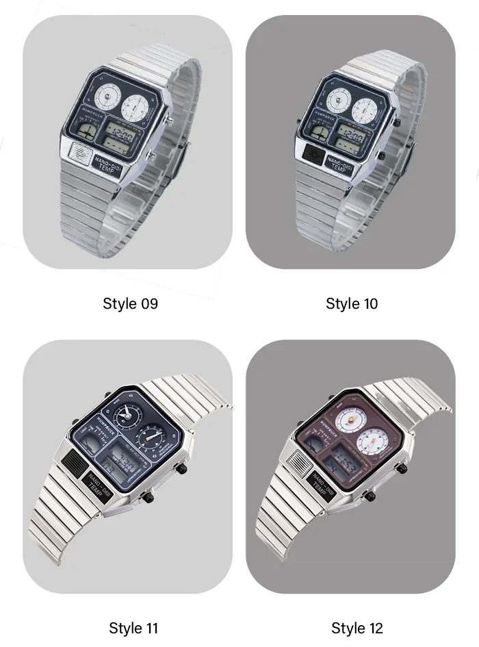 HUMPBUCK Digital Watch Multifunctional Round Dial Waterproof Luxury Wristwatch with Alarm LED and Day of the Week Display HUMPBUCK Digital Watch Multifunctional Round Dial Waterproof Luxury Wristwatch with Alarm LED and Day of the Week Display