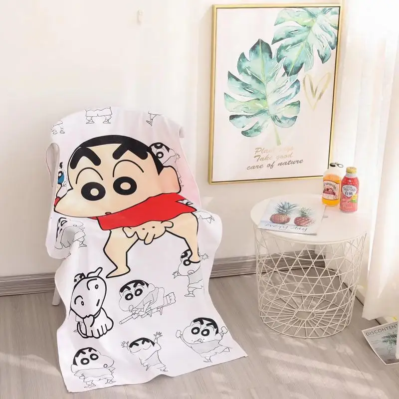

Kawaii Crayon Shin-Chan Beach Towel Travel Portable Swimming Sports Long Towel Cute Cartoon Anime Children Absorbent Bath Towel