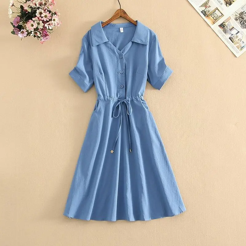 Loose Summer Light Dress Fashion Korean Midi Aesthetic Pleated Casual Women's Dresses Tunics 2023 Vintage Elegant High Waist
Loose Summer Light Dress Fashion Korean Midi Aesthetic Pleated Casual Women's Dresses Tunics 2023 Vintage Elegant High Waist