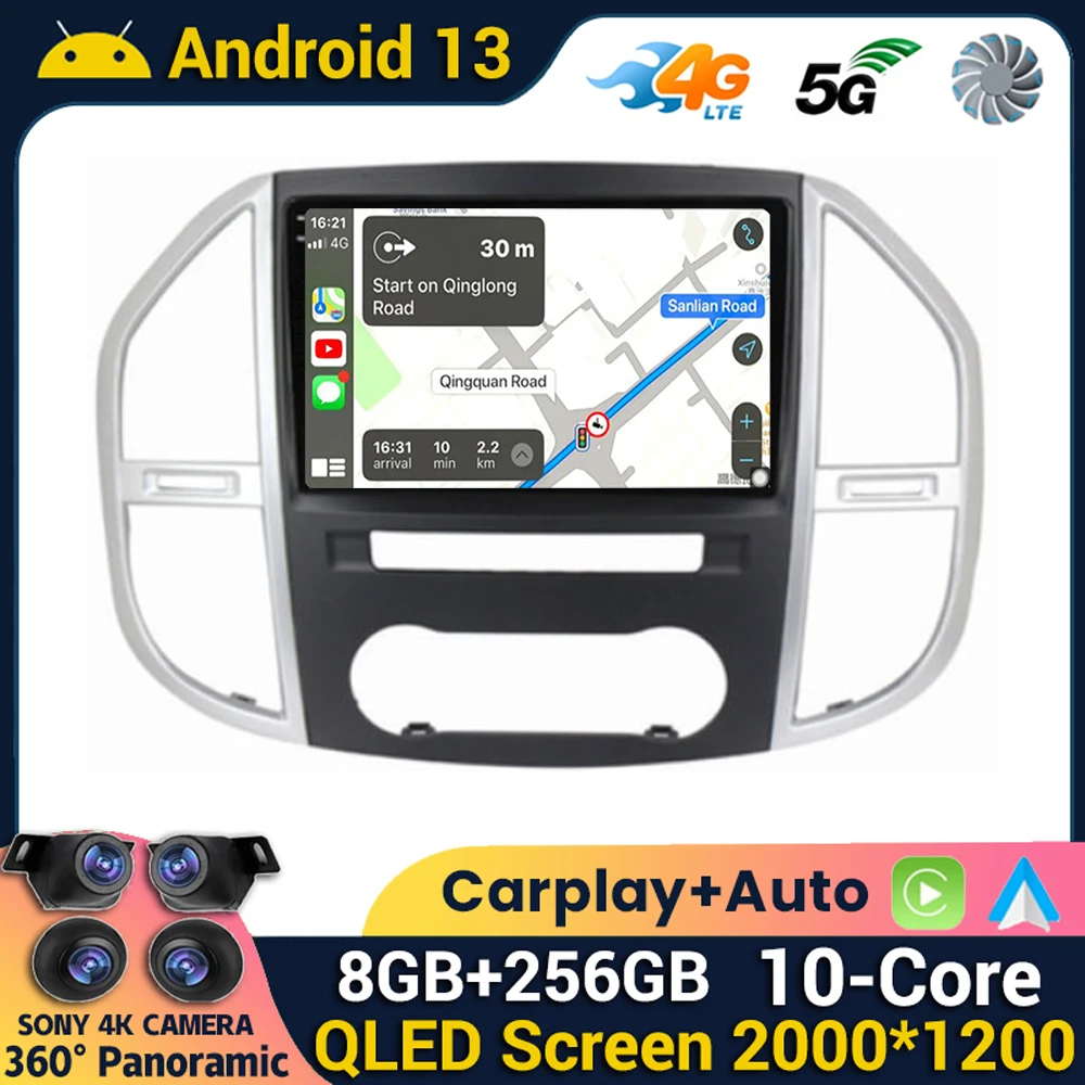 Автомобильный мультимедийный плеер Carplay, Android 13, с камерой 360, радио, для Mercedes Benz Vito 3 W447 2014-2020, GPS-навигация, стерео
Автомобильный мультимедийный плеер Carplay, Android 13, с камерой 360, радио, для Mercedes Benz Vito 3 W447 2014-2020, GPS-навигация, стерео