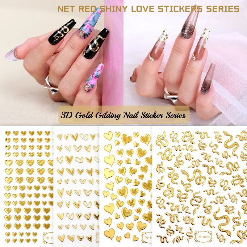 1pcs Gold Bronzing 3D Nail Sticker Cute Snake Petal Love Star Rabbit Pattern Nail Art Decorations Manicure Nails Decal DIY
1pcs Gold Bronzing 3D Nail Sticker Cute Snake Petal Love Star Rabbit Pattern Nail Art Decorations Manicure Nails Decal DIY