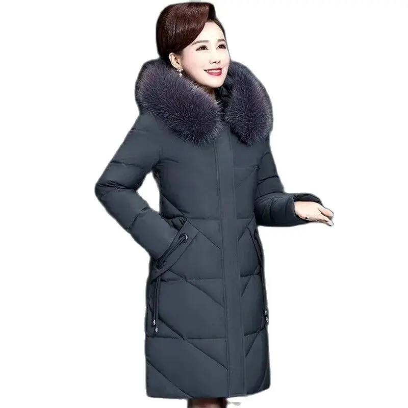 Fashion Hooded Duck Duck Down Women's Mid-length Korean Version Loose Fur Collar Thickened Warm Slim Pocket Women
Fashion Hooded Duck Duck Down Women's Mid-length Korean Version Loose Fur Collar Thickened Warm Slim Pocket Women