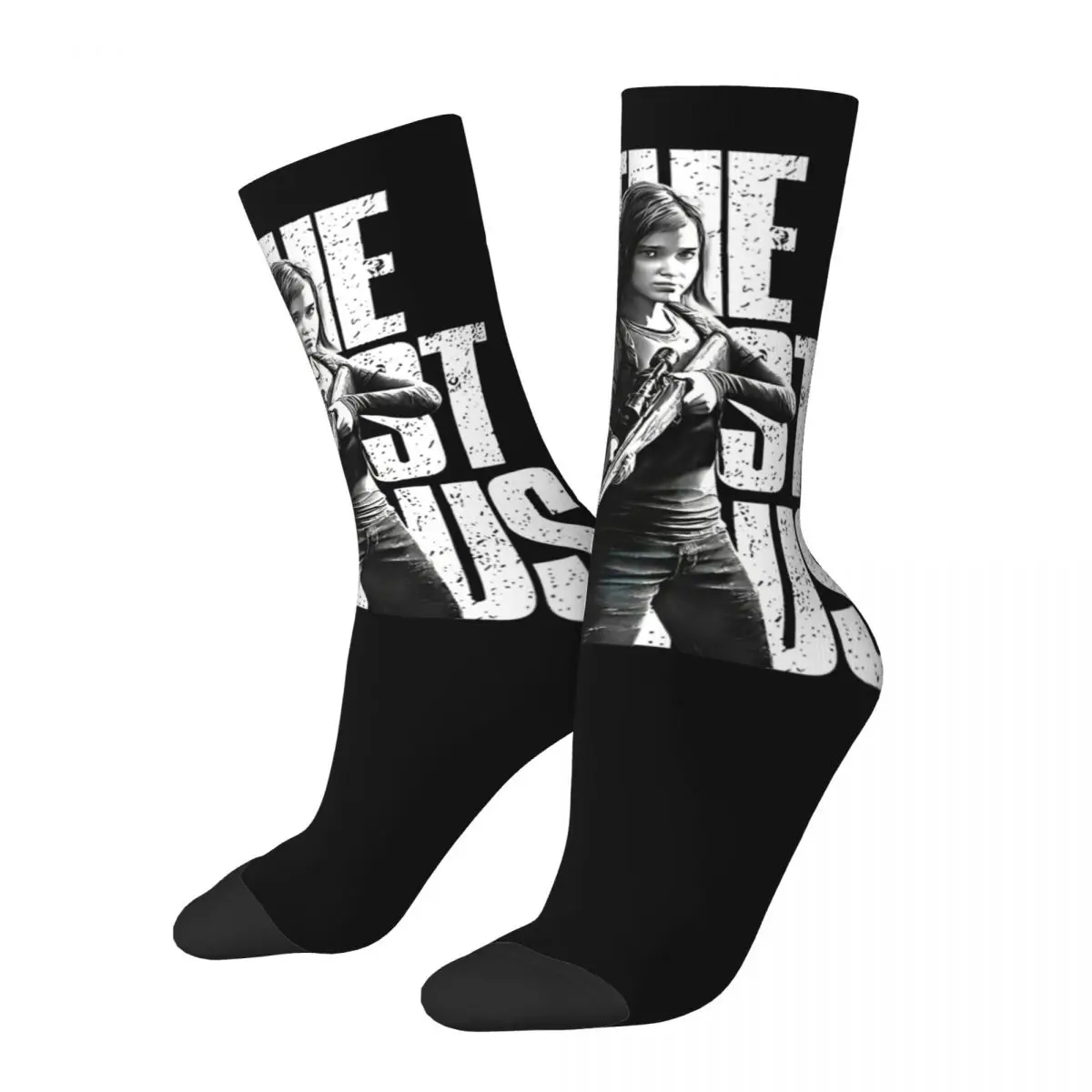 

Retro Unisex The Last Of Us Cool Black Theme Socks Merch Soccer Socks Super Soft Best Gifts