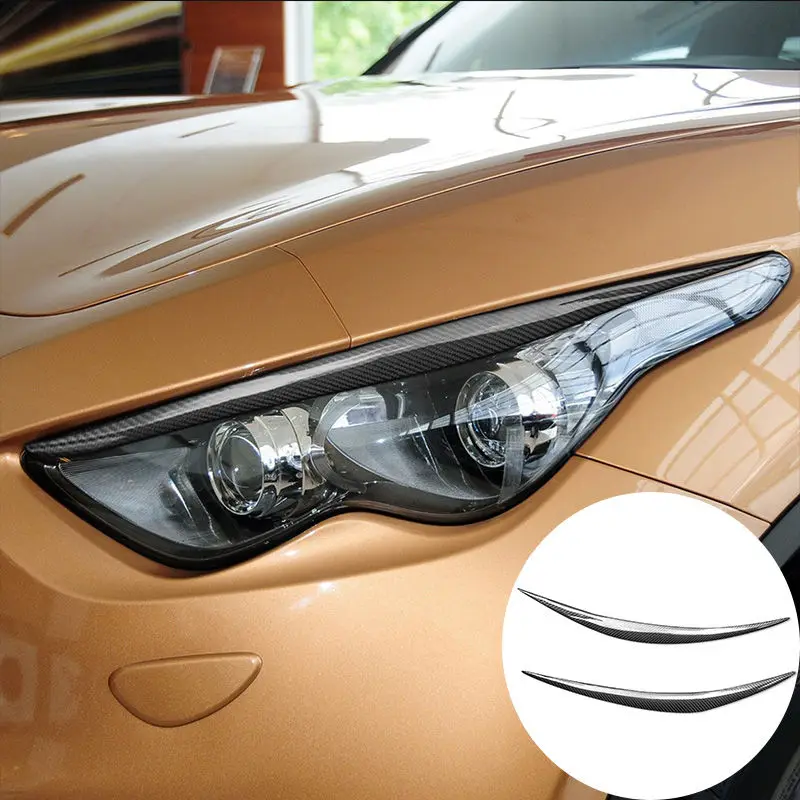 For Infiniti QX70 2013-2016 FX35 FX37 FX50 2009-2014 Carbon Fiber Front Headlight Lamp Eyebrow Trim Hoods Stick Car-styling
For Infiniti QX70 2013-2016 FX35 FX37 FX50 2009-2014 Carbon Fiber Front Headlight Lamp Eyebrow Trim Hoods Stick Car-styling