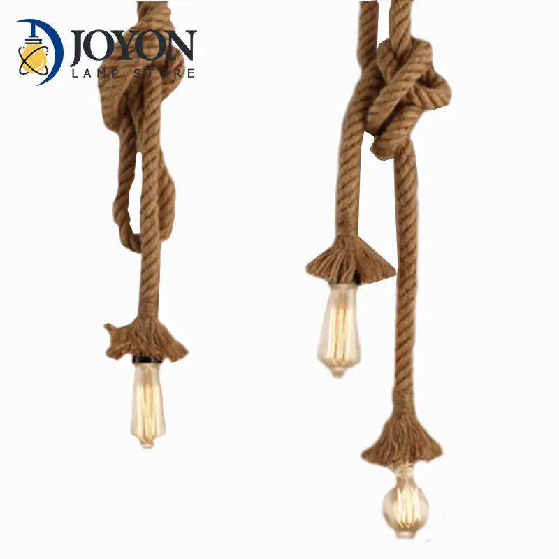 Vintage Hemp Rope Pendant Lights Attic Personality Industrial E27 Indoor Lightings For Loft/Living Room/Bar Retro Hanging Lamp
Vintage Hemp Rope Pendant Lights Attic Personality Industrial E27 Indoor Lightings For Loft/Living Room/Bar Retro Hanging Lamp