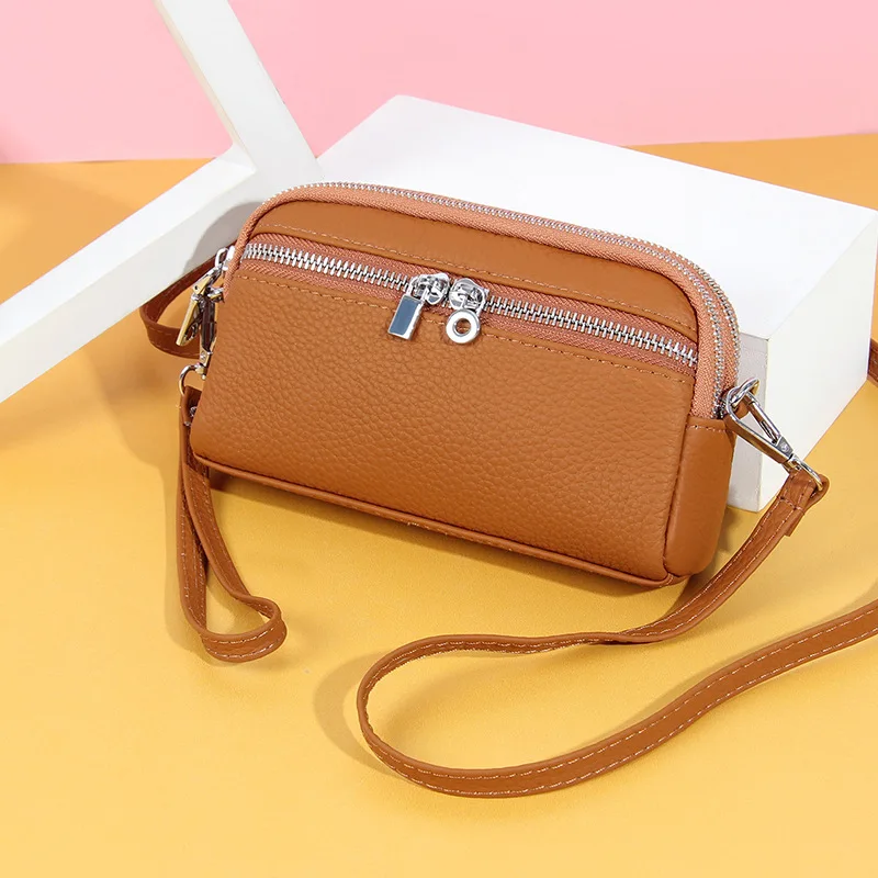 

Luxury women Shoulder Crossbody Bag small Cowhide Ladies Messenger bag Handbag Genuine Leather Cell phone wallet Wrist purse