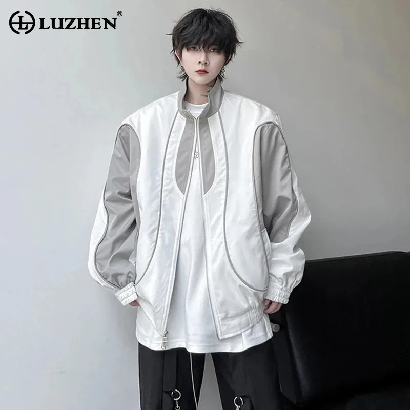 

LUZHEN Niche Design Color Contrast Design Coat Men Splicing High Street Casual Jacket Spring Korean Reviews Many Clothes 14caab