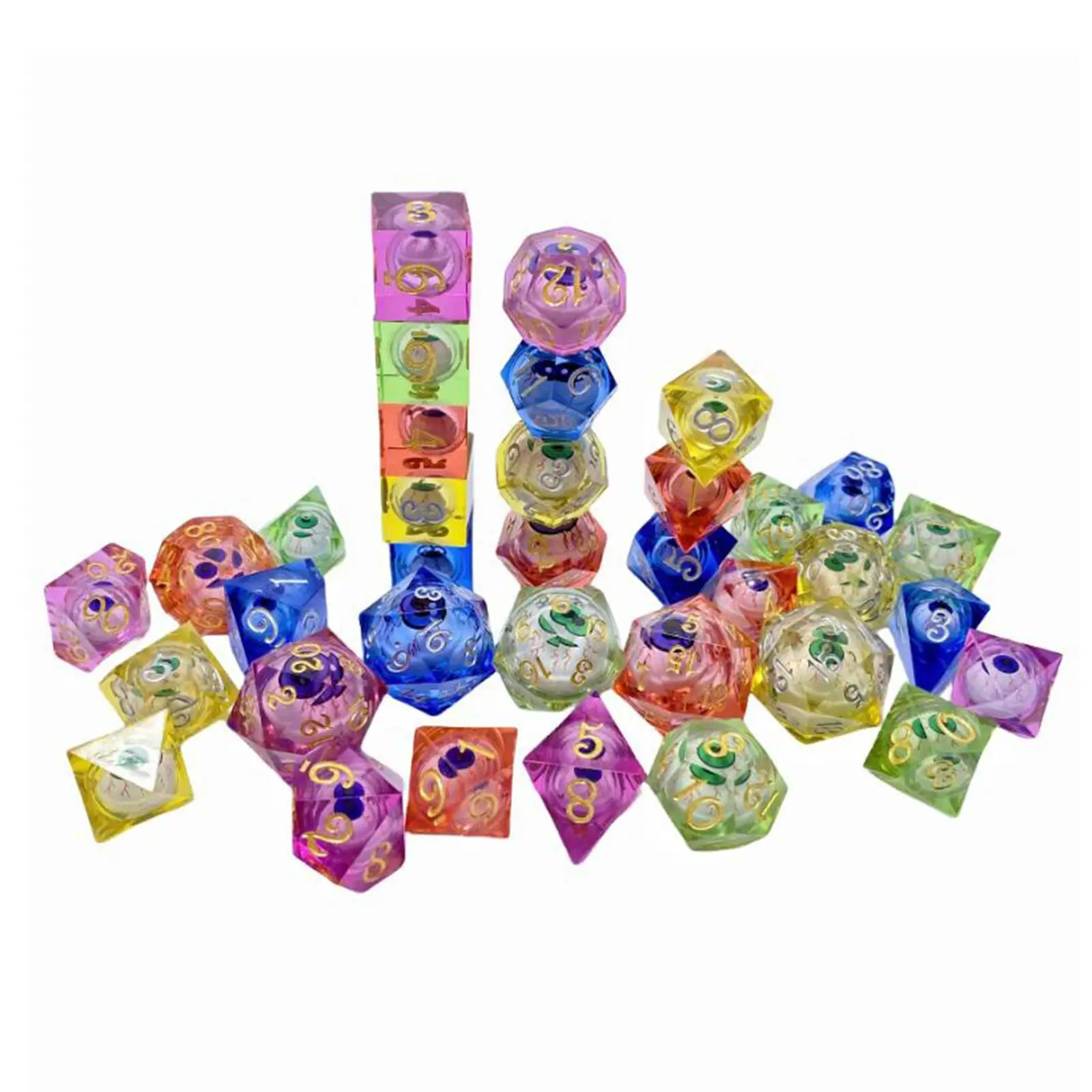 7Pcs Polyhedral Dices Handmade Dice D6 D8 D10 D12 D20 Entertainment Toy for Entertainment Cafe Party Party Favors Table Board
7Pcs Polyhedral Dices Handmade Dice D6 D8 D10 D12 D20 Entertainment Toy for Entertainment Cafe Party Party Favors Table Board