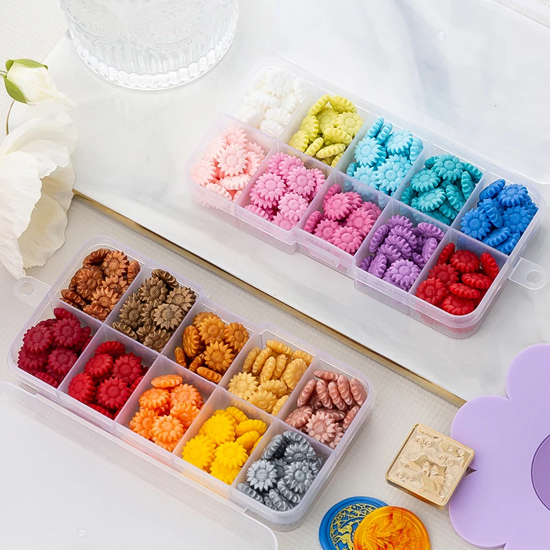 180pcs Retro Sunflower Wax Seal Stamps Scrapbook Material Sealing Wax DIY Craft Decoration Birthday Wedding Stamp Boxed
180pcs Retro Sunflower Wax Seal Stamps Scrapbook Material Sealing Wax DIY Craft Decoration Birthday Wedding Stamp Boxed
