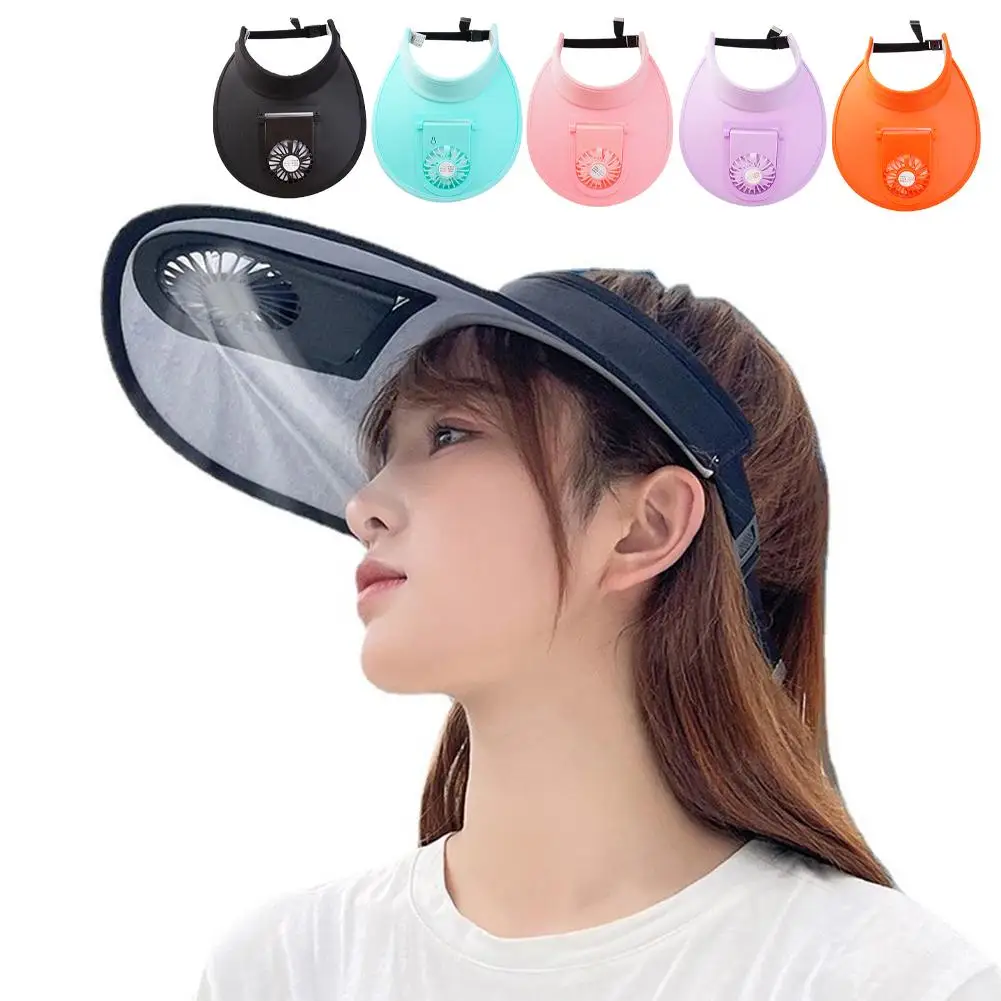 

Breathable Cooling Fan Hat Sunscreen Fan Sun Visor Hat Fishing Hat Cooling Peaked Cap Hat Usb Charging Hat Fan For Sport Ou C7S4