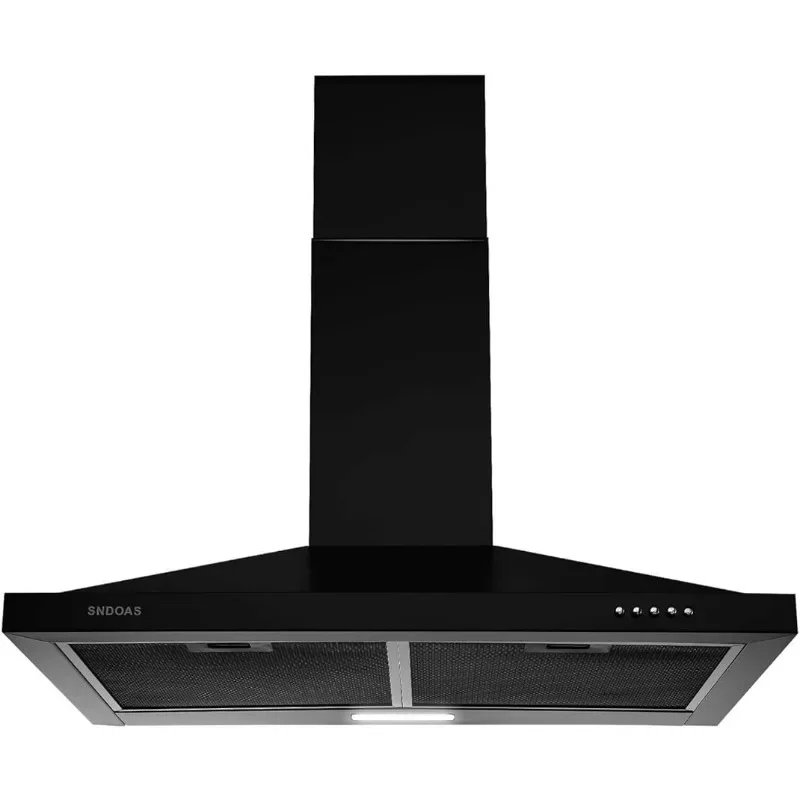 

Black Range Hood,Wall Mount Range Hood with Ducted/Ductless Convertible,Stainless Steel Kitchen Vent Hood you deserve it