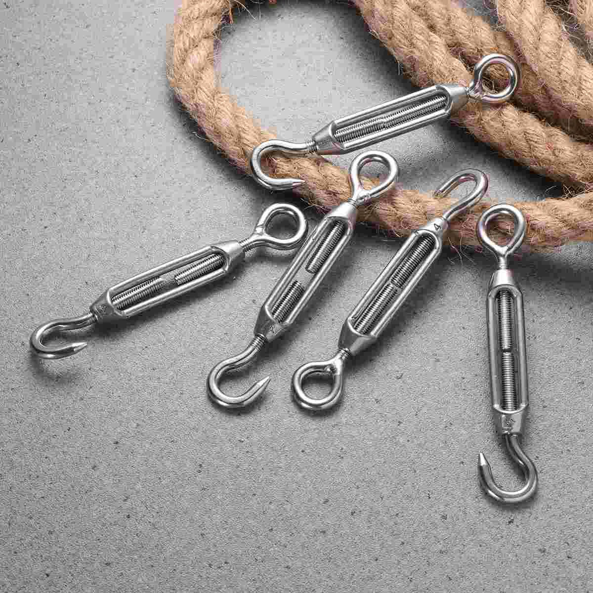 5 Pcs Turnbuckle Hardware Hooks for Hanging Garland Jaw Fork Eye Wire Tensioner Screw Rope Adjustable Cable
5 Pcs Turnbuckle Hardware Hooks for Hanging Garland Jaw Fork Eye Wire Tensioner Screw Rope Adjustable Cable