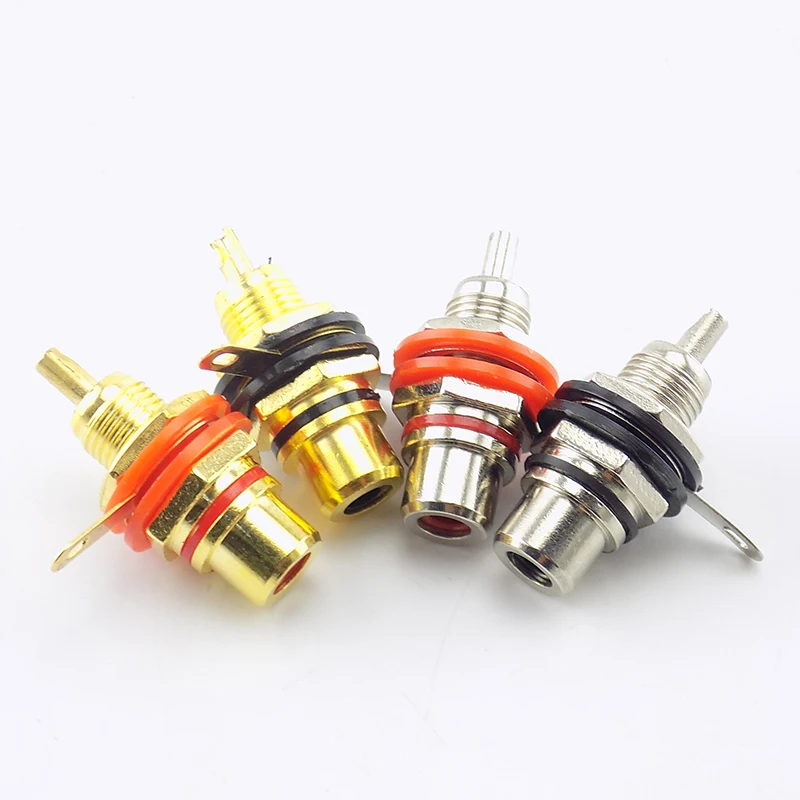 2pcs/1pair RCA Female Socket Connector Chassis Panel Mount Adapter Plug Gold Plated Audio Video Adapter L19
2pcs/1pair RCA Female Socket Connector Chassis Panel Mount Adapter Plug Gold Plated Audio Video Adapter L19