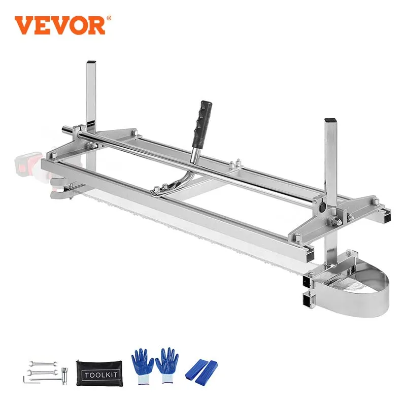 

VEVOR Portable Sawmill 14"-36" Guide Bar Galvanized Steel Chainsaw Planking Wood Lumber Cross Cutting Saw Mill for Woodworkers