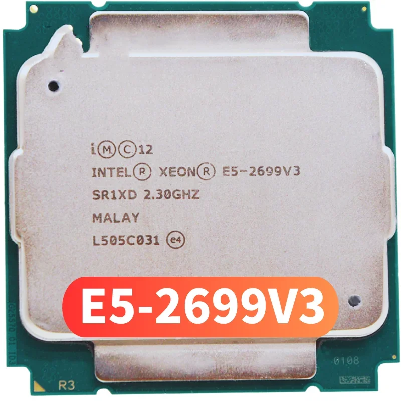 

Б/у процессор Intel Xeon E5 2699 V3 стандарта SR1XD 2,3 ГГц, 18 ядер, 145 вт, разъем LGA 2011-3, ЦП E5 2699V3