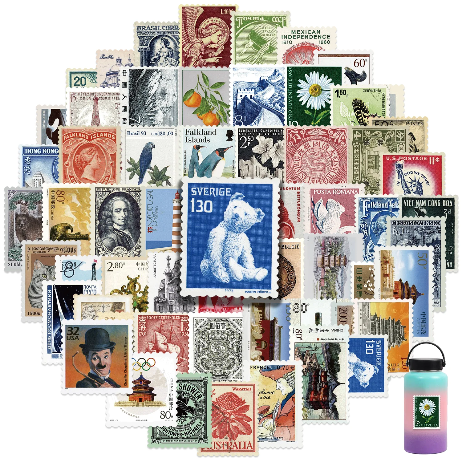 64PCS Vintage Medieval Stamp Postmark Scrapbook Stickers DIY Diary Laptop Luggage Skateboard Graffiti Decal Classic Toys
64PCS Vintage Medieval Stamp Postmark Scrapbook Stickers DIY Diary Laptop Luggage Skateboard Graffiti Decal Classic Toys