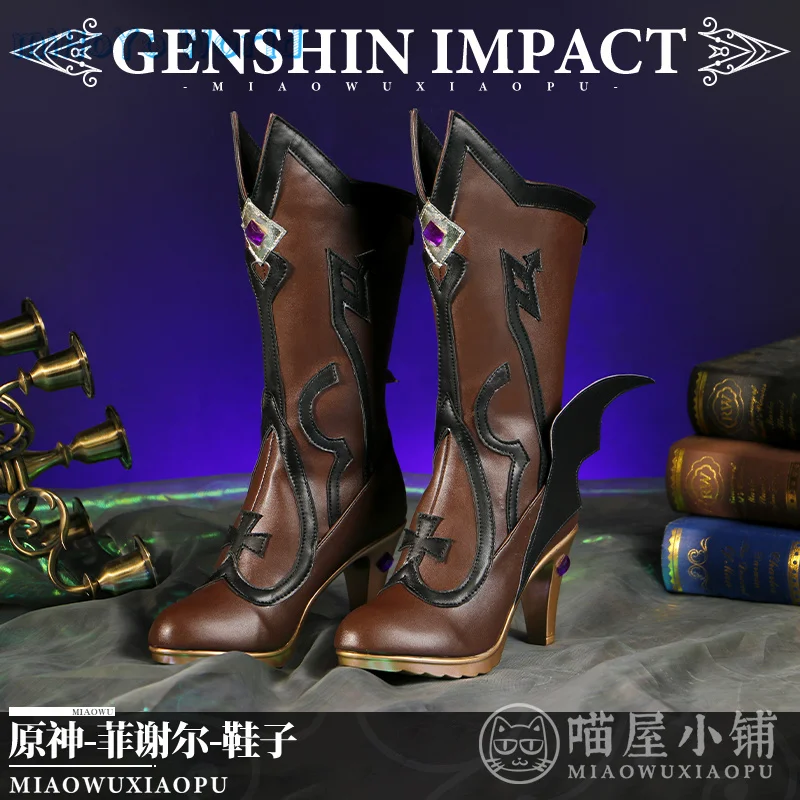 Обувь для косплевечерние MiHoYo Game Genshin Impact Fischl, аксессуары для вечеринок, обувь на высоком каблуке из искусственной кожи, комикс Con, подарок на день рождения и Рождество
Обувь для косплевечерние MiHoYo Game Genshin Impact Fischl, аксессуары для вечеринок, обувь на высоком каблуке из искусственной кожи, комикс Con, подарок на день рождения и Рождество