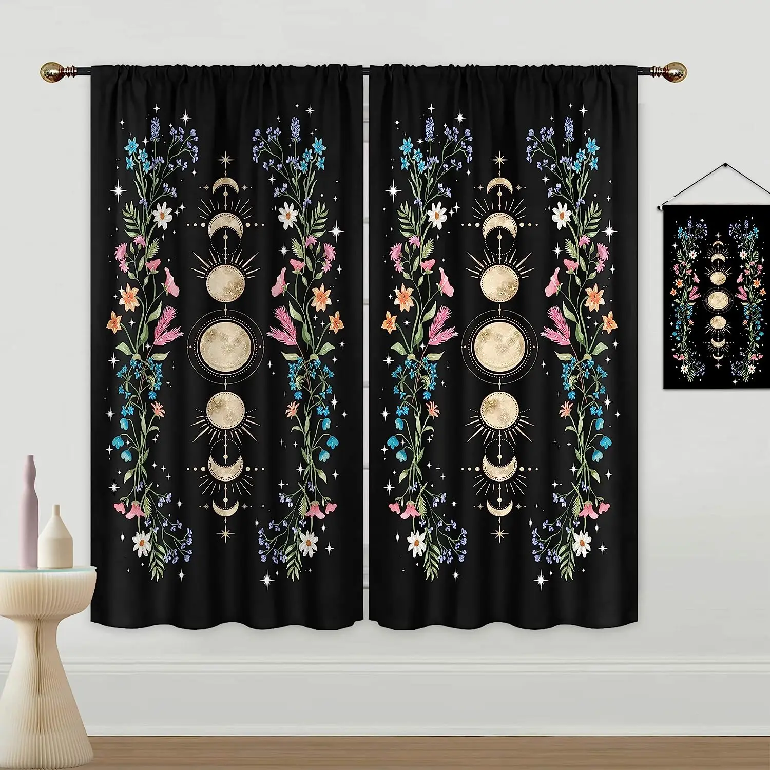 Moon Phase Moonlit Garden Living Room Bedroom Teahouse Study Curtain Bohemian Curtain Custom Curtain Living Room Bedroom
Moon Phase Moonlit Garden Living Room Bedroom Teahouse Study Curtain Bohemian Curtain Custom Curtain Living Room Bedroom