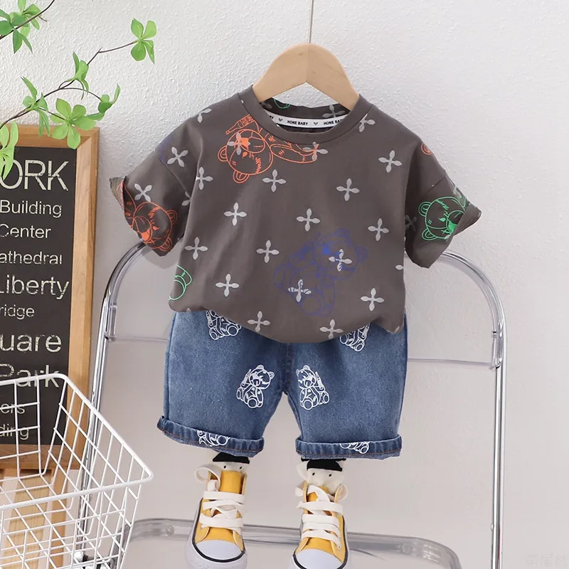 Boys Clothing Sets Summer 2023 Children Cotton T-shirts Denim Shorts 2pcs Tracksuits For Baby Sports Suit Kids Outfits 1 To 5Y
Boys Clothing Sets Summer 2023 Children Cotton T-shirts Denim Shorts 2pcs Tracksuits For Baby Sports Suit Kids Outfits 1 To 5Y
