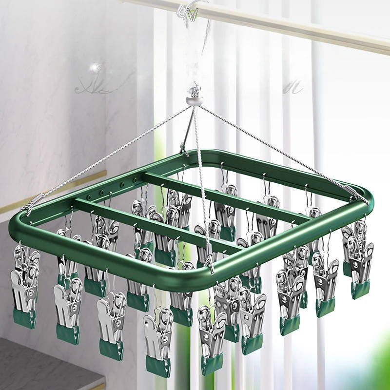 

26 Stainless Steel Clothes Drying Clips Sock Drying Tools Underwear Drying Racks Sock Drying Racks Hooks