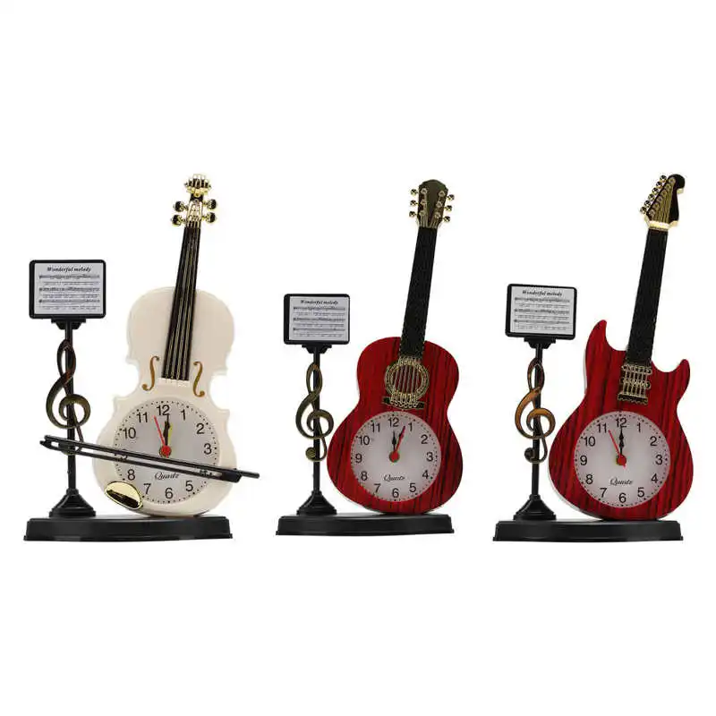 

Violin Alarm Clock Unique Appearance Innovative Alarm Clock for Home Living Room Desktop Decoration Gifts