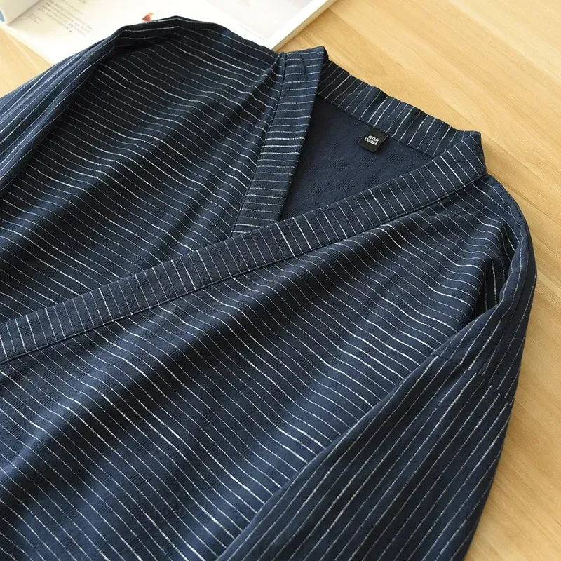 Summer And Plus Size Yukata New Set Bathrobe Nightgown Sweat 100%Cotton Striped Japanese Steaming Men's Spring Home Style
Summer And Plus Size Yukata New Set Bathrobe Nightgown Sweat 100%Cotton Striped Japanese Steaming Men's Spring Home Style