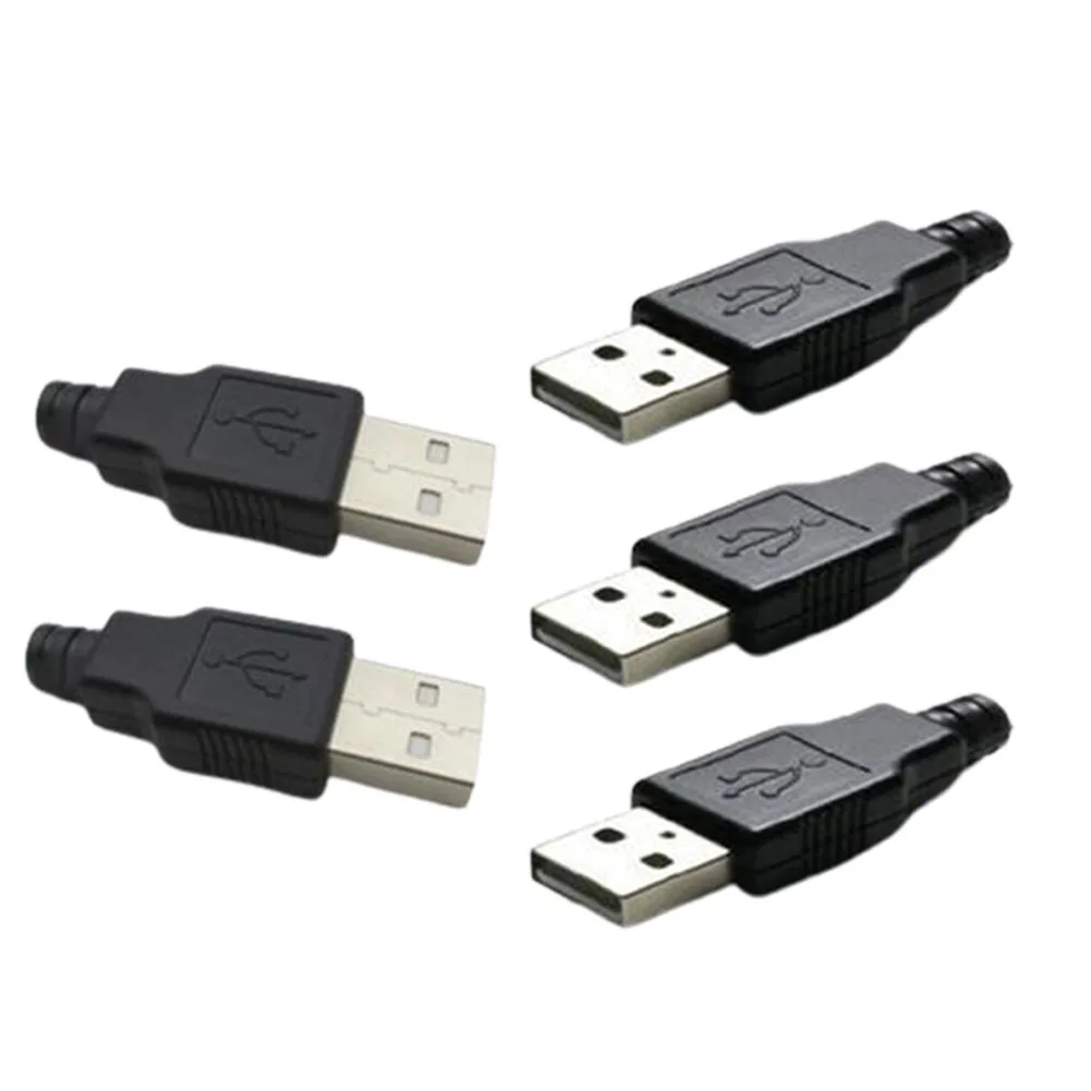 5Pcs USB Type A Male Plug Welding Line 4 Pin Connector Terminals With Plastic Cover Type-A USB DIY Assembly Soldering Kits
5Pcs USB Type A Male Plug Welding Line 4 Pin Connector Terminals With Plastic Cover Type-A USB DIY Assembly Soldering Kits
