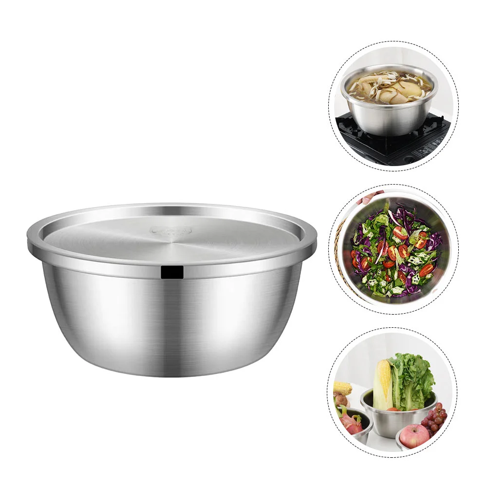 Thickened Salad Bowl Stainless Mixing Steel Kitchen Household Home Egg Holder 304 Egg-beating Bowls
Thickened Salad Bowl Stainless Mixing Steel Kitchen Household Home Egg Holder 304 Egg-beating Bowls