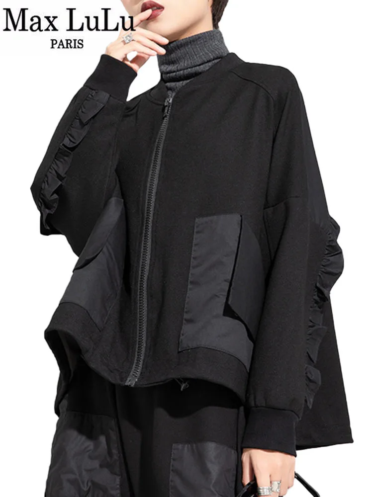 Max LuLu European New Fashion Spring Streetwear Ladies Punk Style Jackets Womens Patchwork Elastic Short Coats Oversized Clothes
Max LuLu European New Fashion Spring Streetwear Ladies Punk Style Jackets Womens Patchwork Elastic Short Coats Oversized Clothes