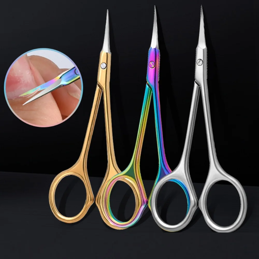 

Stainless Steel Cuticle Scissors Dead Skin Remover For Nails Art Clippers Russian Nail Scissors Manicure Curved Tip Scissor